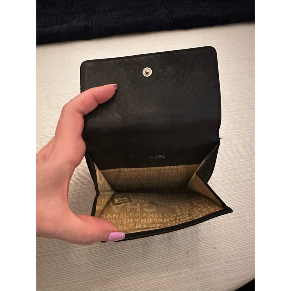 Chanel Black Quilted Leather Double Snap Wallet with Tan Interior - Picture 16 of 16